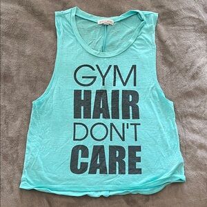 Teal Graphic Tank Top